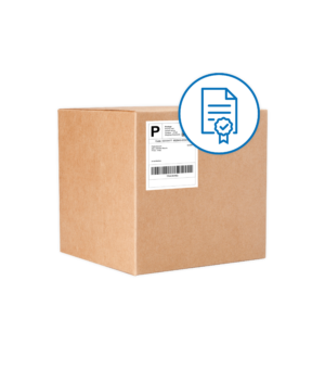 Mail-back certified incineration program box with Rx Destroyer branding