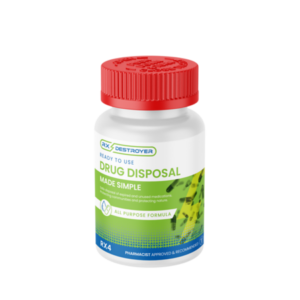 Rx Destroyer All Purpose Formula 4-ounce bottle with red cap, pharmacist-approved