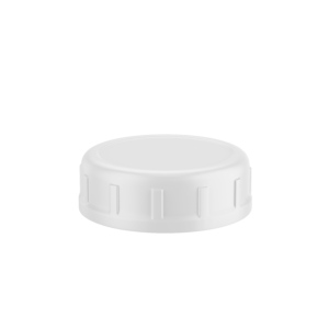 White bottle cap with vertical grooves for Rx Destroyer