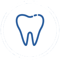 Tooth outline icon in circle representing dental medication disposal