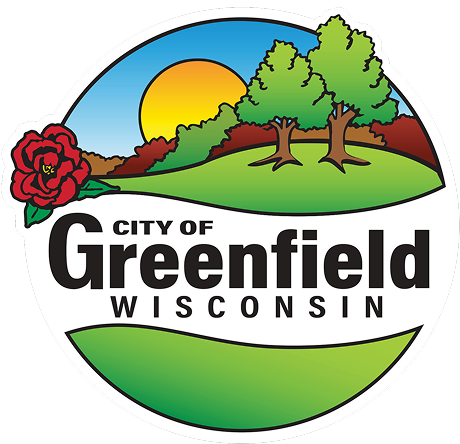 City of Greenfield Wisconsin seal with tree and wildflower design