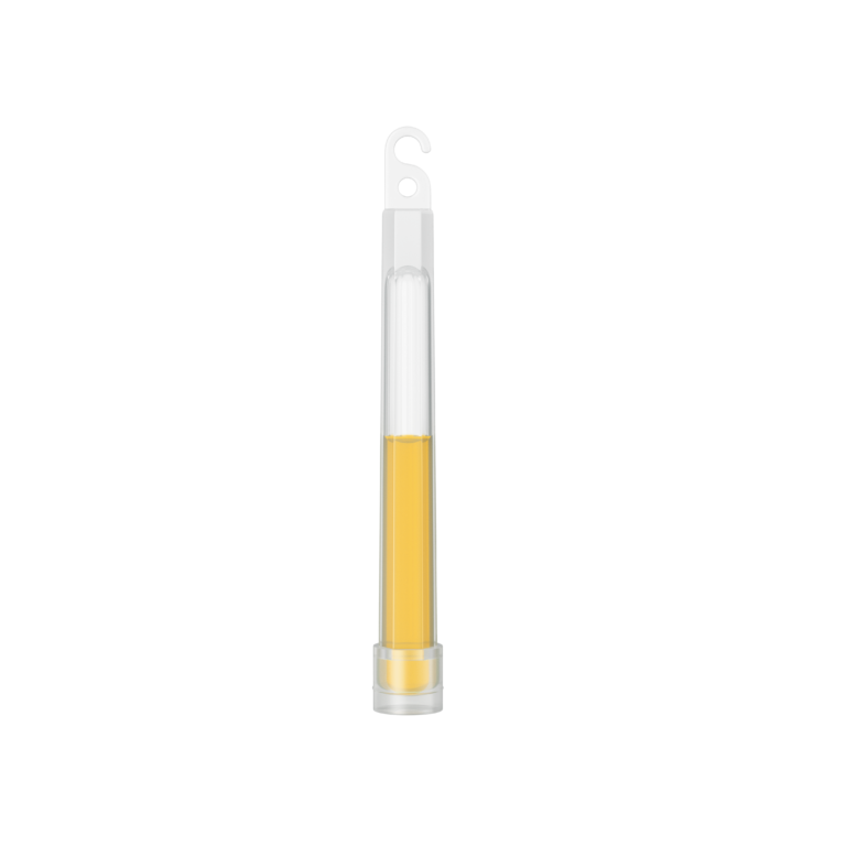 Yellow tube with cap for Rx Destroyer drug disposal