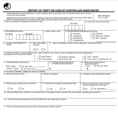 diversion substances destruction registrant