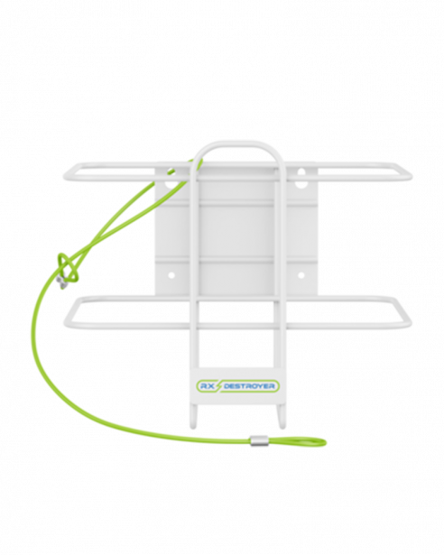Rx Destroyer™ 2.5 Gallon Bottle Mount w/ Security Cable - RX2.5WALLSEC
