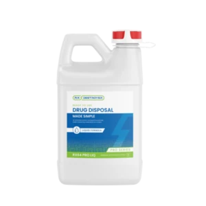 Rx Destroyer Liquid Product Line 64 ounces with red pump caps