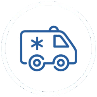 Ambulance icon representing emergency medical services